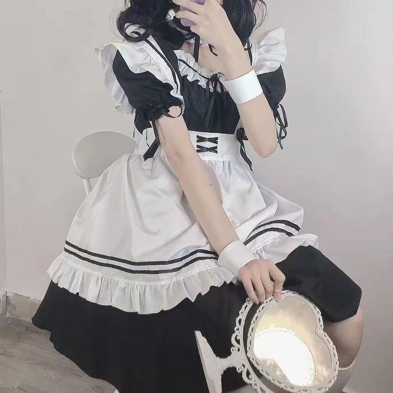 Trang Phục Hầu Gái, Cosplay Lolita Nhật Bản, Váy Lolita Dễ Thương, Gợi Cảm, Maid Maid Cosplay 0