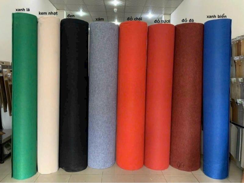 {Combo 10m2} Thảm nỉ trải sàn lót sàn phòng khách ,phòng ngủ ,văn phòng ,cửa hàng ,thảm dầy 3mm khổ rộng 2m