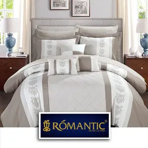 ROMANTIC Bedcover Sprei Satu Set Kingdom Bamboo Velvet Amerika Bahan Katun Jepang untuk Kasur Ranjang Aesthetic Ukuran Lengkap 90x200 100x200 140x200 160x200 180x200 200x200 Bantal Karet