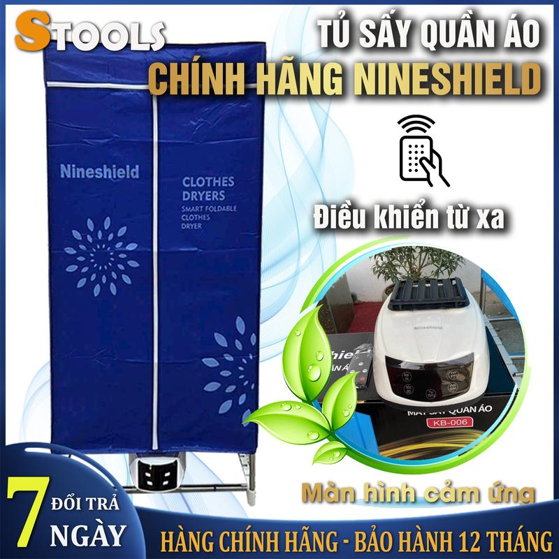 Tủ sấy quần áo Nineshield chính hãng cao ấp bảo hành 12 tháng, Máy sấy quần áo làm khô nhanh khung inox bảo vệ kép, khử trùng ở nhiệt độ cao củ