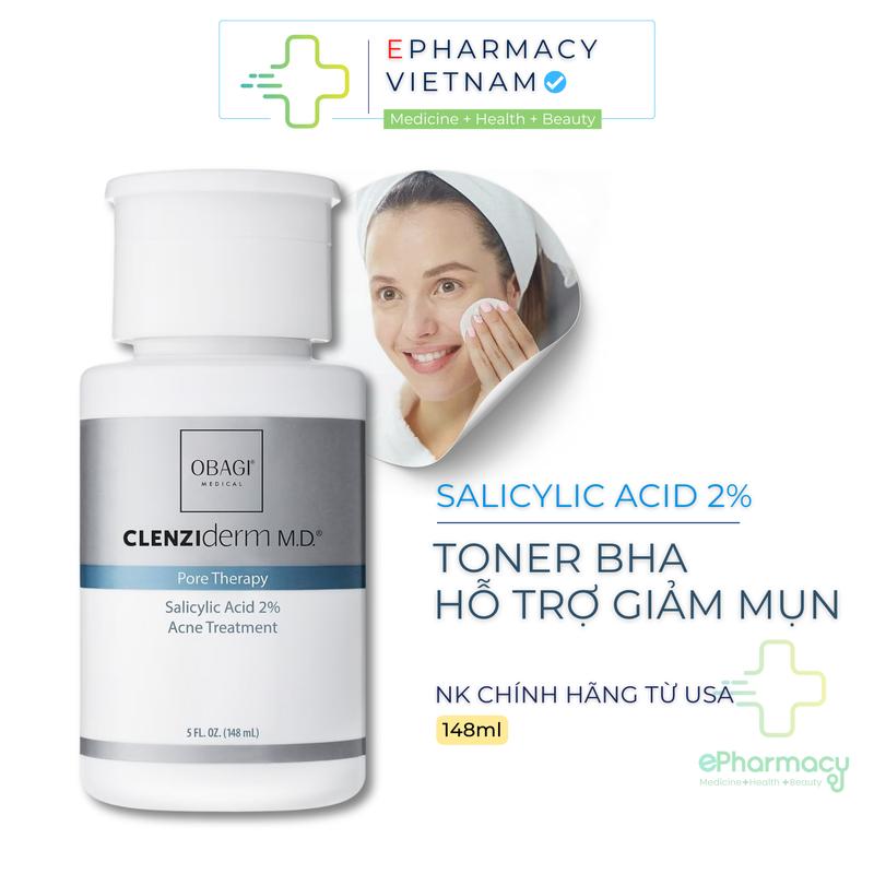 Dung dịch BHA Obagi Clenziderm MD Pore Therapy hỗ trợ cải thiện cho làn da dầu mụn