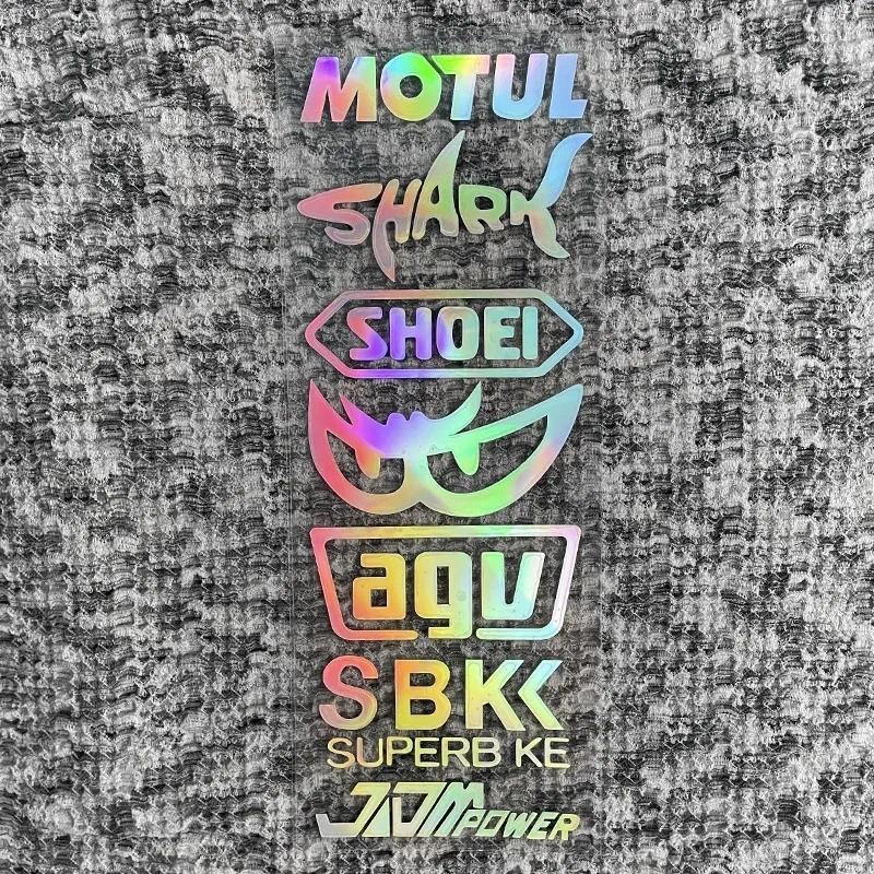 Motorcycle Car Waterproof Sticker, 1 Count Motorcycle Helmet Mudguard Decorative Sticker, Car Exterior Accessories for Motorcycle Car 8