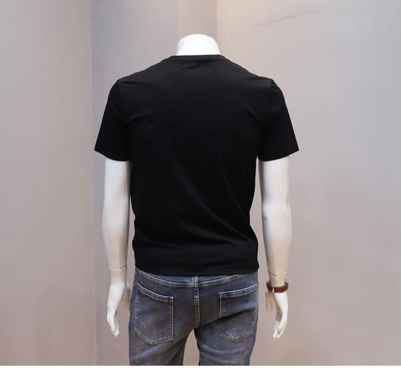 Product Introduction of Áo Thun Nam ngắn Tay In Chữ, Hàng Mới Về Mùa Hè, Phong Cách Trẻ Trung Hàn Quốc, Áo Tay Lửng Dáng Ôm, 2024 5