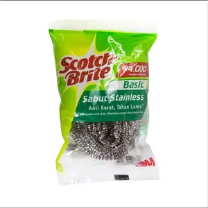 Scotch brite 3m sabut stainless kawat cuci piring ekonomis ID T57