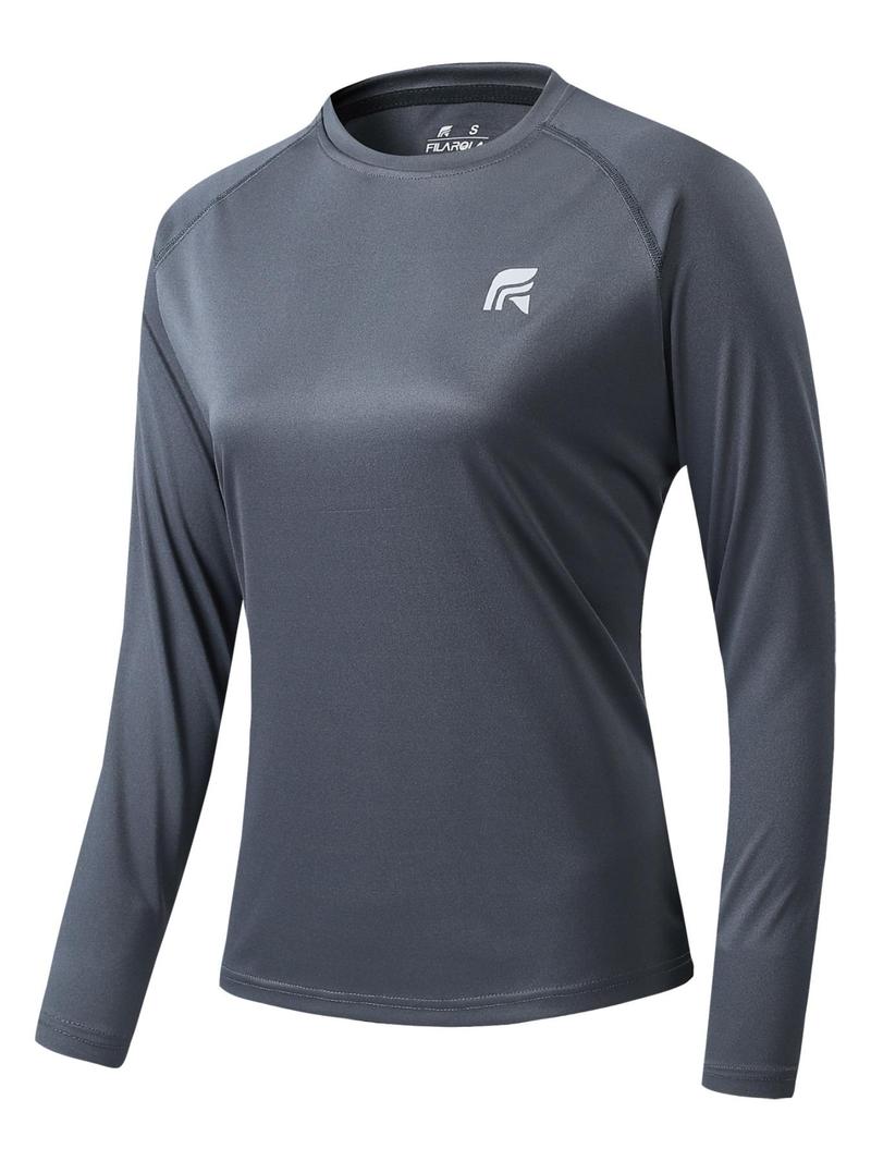 Product Introduction of Women's   Long Sleeve Sports Tee, Casual Sporty Round Neck T-shirt for Yoga Gym Workout, Ladies Sportswear for All Seasons 7