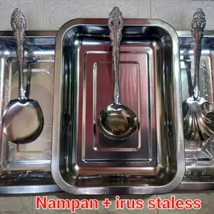 Paket  3pcs Nampan  + Irus  stainless