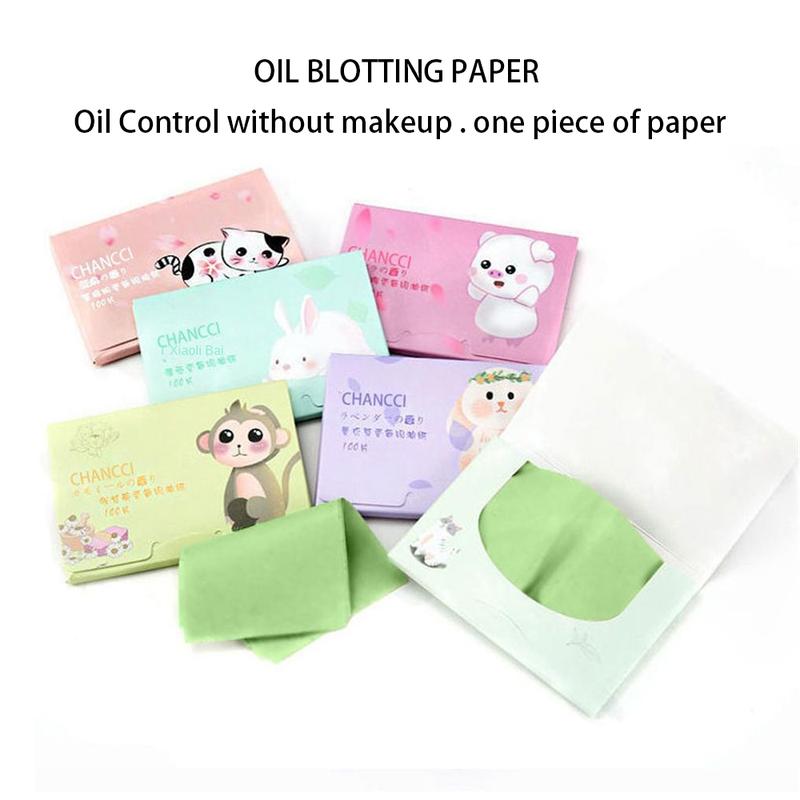 200pcs Natural Green Tea Oil Absorbing Tissues /Premium Face Oil Blotting Paper Oil Absorbing Paper 0