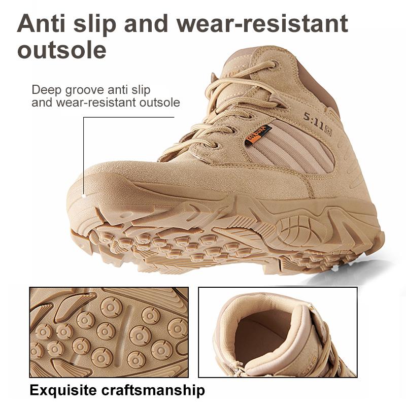 Product Introduction of Tactical Military Boots Combat Boots Men's Non-slip Wear-resistant Tactical Hiking Boots Desert Boots 13