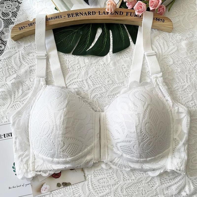 Product Introduction of [218] Áo Lót Ren BIGSIZE 5 Cài Trước Cúp C-D Mỏng Không Gọng Bản To Định Hình Nâng Gom V1 Chống Sệ Chống Tràn Women Nữ Bra Kem Top 3