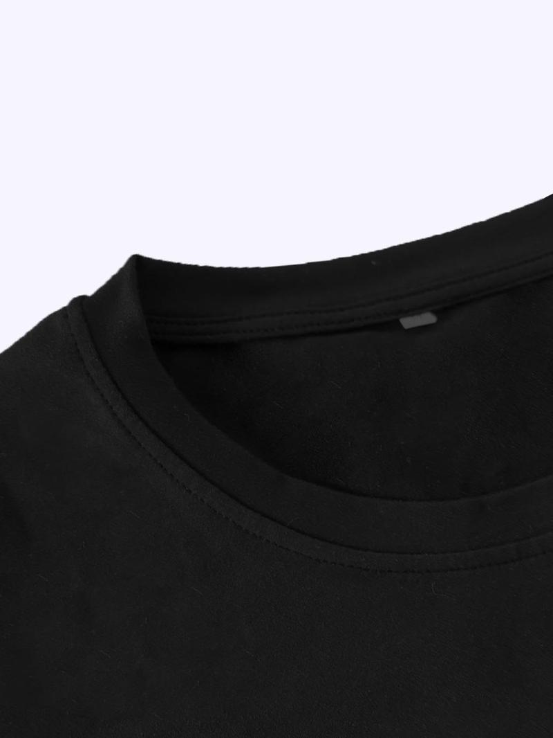 Product Introduction of Men's New York Letter Print Round Neck Tee, Regular Fit Casual Comfortable Breathable Short Sleeve Crew Neck T-shirt for Summer, Fashion Men's Top for Daily Wear 3