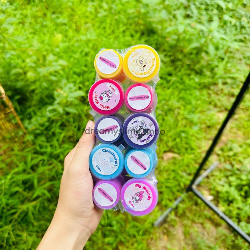 (10 PCS) SLIME SANRIO 25ML MURAH 10BJ/SANRIO SLIME KUROMI CINNAMOROLL MELODY HELLO KITTY POMPOMPURIN Squishy Toys 3