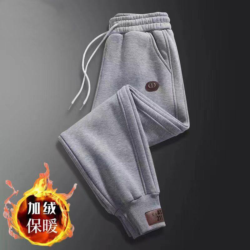 Quần Thường Ngày Cho Nam, Quần Dài Mùa Thu Và Mùa Đông, Lót Lông Cừu, Dày Dặn, Quần Dài Mới, Hợp Xu hướng Và Dễ Phối Đồ Thích Hợp Cho Thể Thao, Dáng Rộng Vừa Vặn, bó ống, Quần Nỉ 2