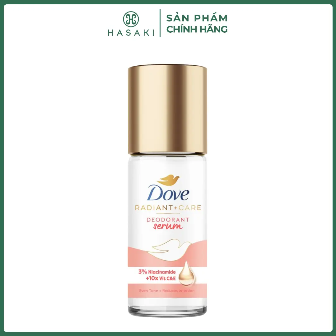Lăn Ngăn Mùi Tinh Chất Serum Dove Dành Cho Nữ Với 3% Niacinamide & 10x Vit C&E 45ml
