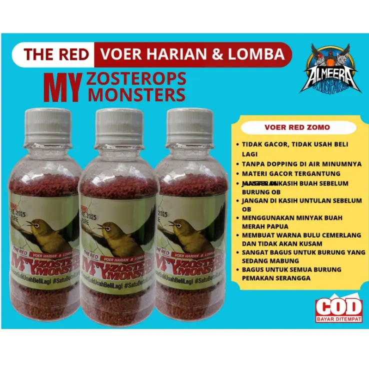 VOER PUR THE RED ZOMO VOER BURUNG PLECI MY ZOOSTEROPS MONSTER MY ZOO 0
