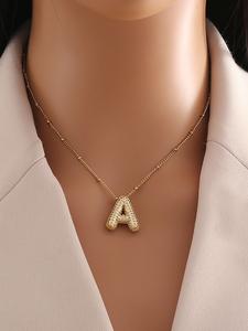 Collar con colgante de letra A para mujeres y niñas, joyería de acero inoxidable para fiesta, decoración de ropa diaria, joyería exquisita y de moda para regalo de cumpleaños
