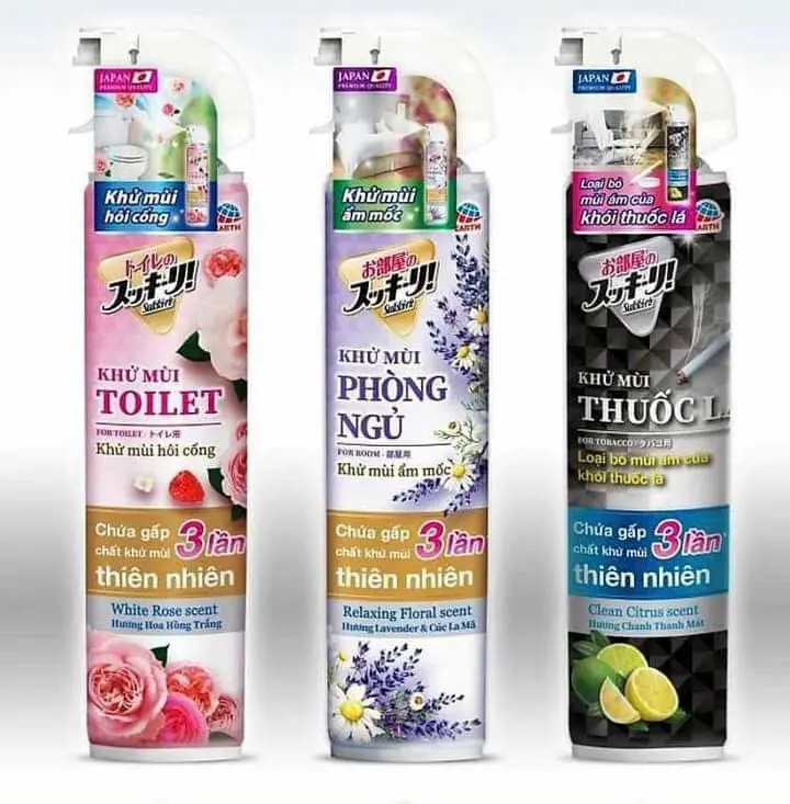 Xịt khử mùi tollet , phòng ngủ  Sukki -ri Nhật