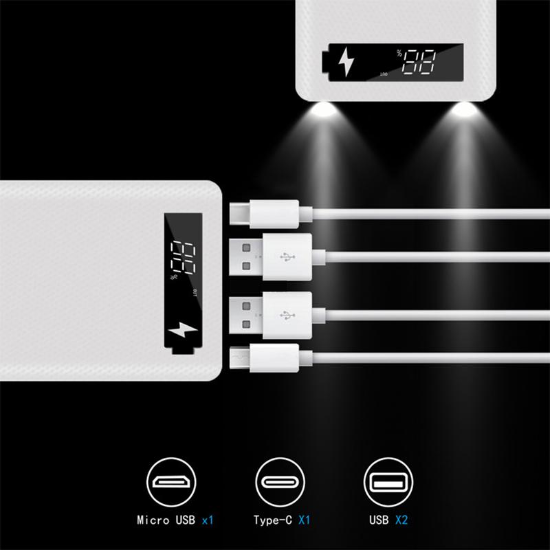 Vỏ pin 18650, Cầm Tay, Micro USB và Type-C, LCD, Tự làm, Hộp đựng pin dự phòng di động Chống Nước Phụ Kiện 6