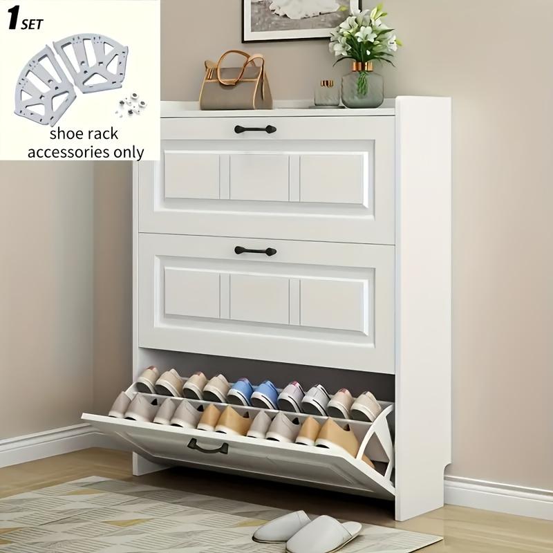 Sturdy 3-Tier Metal Flip-Up Shoe Rack - Space-Saving Durable Boot ...