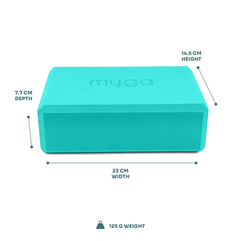 Myga Yoga Blocks - Pair of High Density Foam Bricks for Yoga, Pilates and Fitness to Support and Deepen Poses - Non Slip and Lightweight for Home, Gym & Studio - Choice of Colour 7