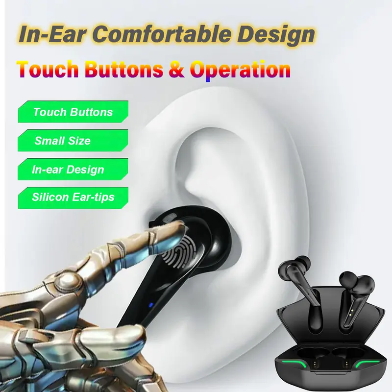 Tai ngheBluetooth không dây Esports, chuyên dụng, nghe nhạc, trò chơi, vẻ đẹp cao trong tai, thích hợp cho Android và Apple 5