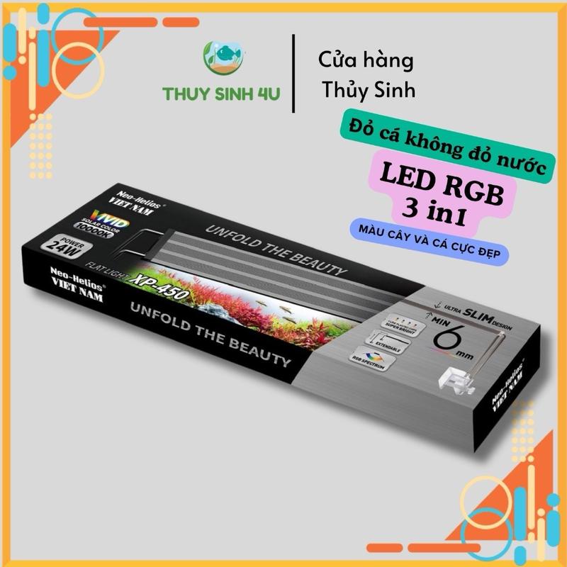 Đèn thủy sinh Neo Helios Flat XP Solar - RGB 3 in 1, đèn đỏ cá không đỏ nước