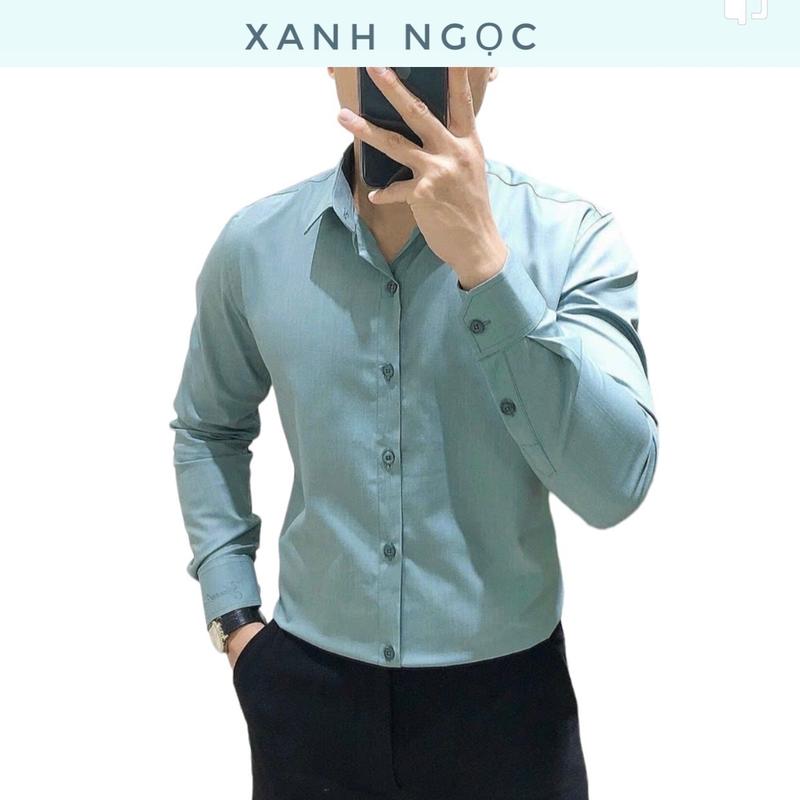 TỔNG HỢP BẢNG MÀU SƠ MI TRƠN NAM  - form áo slimfit - chất vải lụa cotton MỎNG NHẸ - mềm mịn mát 5