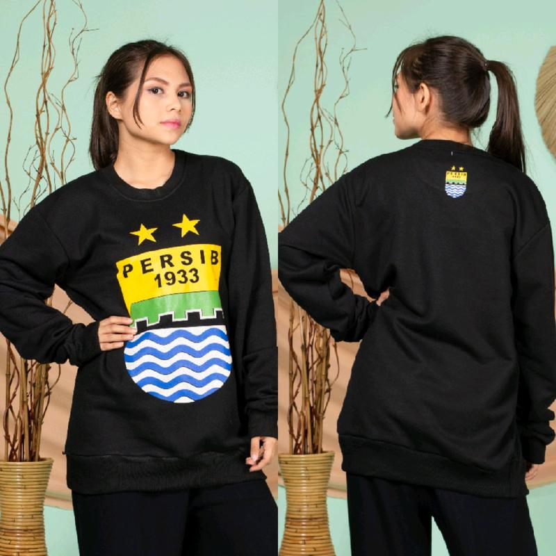 sweater crewneck persib cowo or cewe Katun Fleece Tebal Wanita Unisex 3