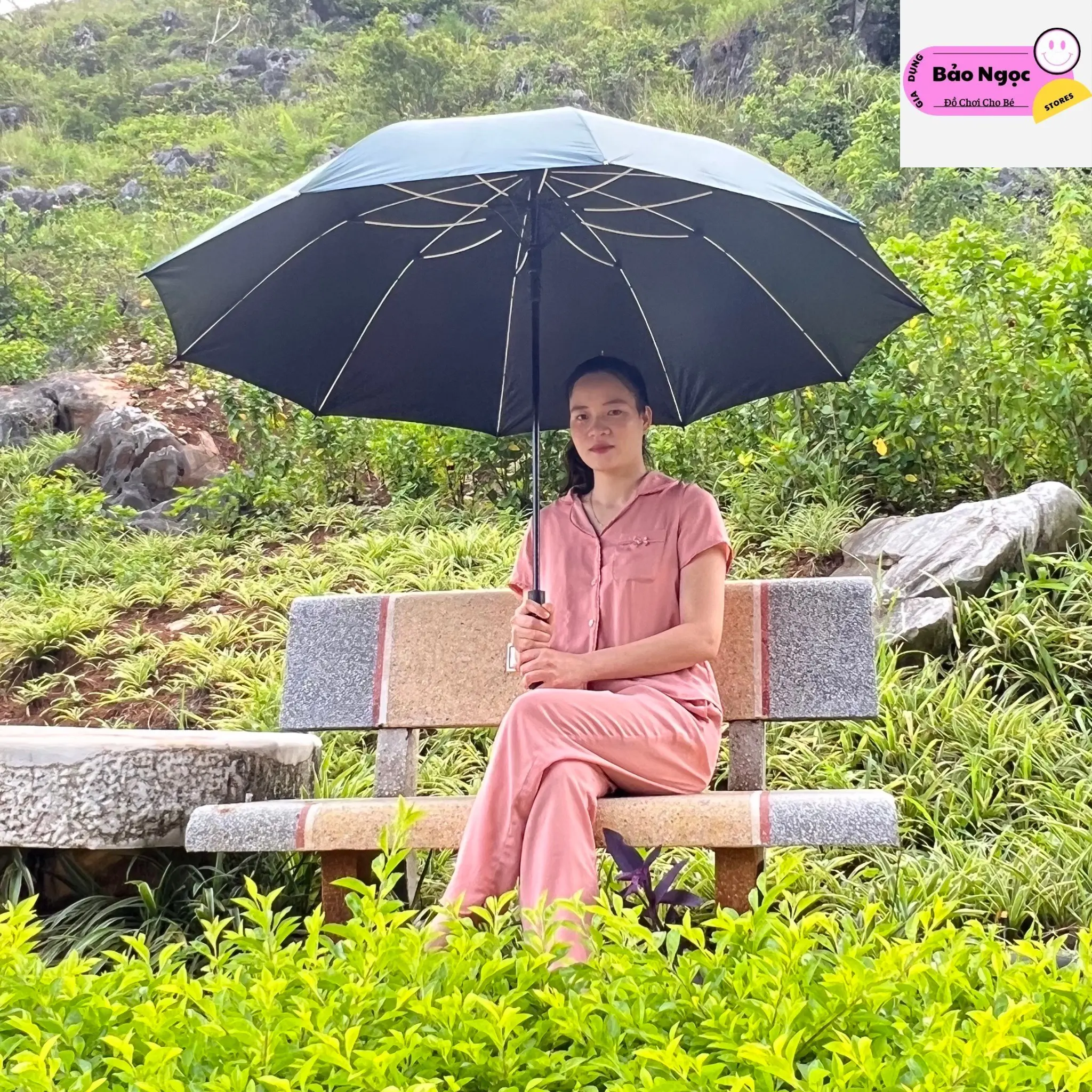 Ô Siêu to tán rộng 145cm, Ô dù cỡ lớn, ô che mưa size lớn chống lật che mưa che nắng siêu bền, bấm mở tự động 10 nan đàn hồi
