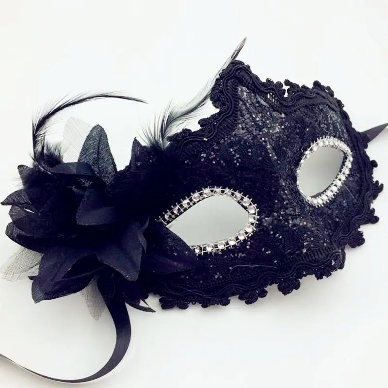 [99% Praise Rate] Halloween Makeup Dance Mask Female Temperament Half Face Mask Princess Cos Party Sexy Mask Sexy Catwalk Show