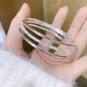 Vòng Tay Ba Thế Giới Ba Đời, Phong Cách Người Nổi Tiếng Trên Internet, Dành Cho Nữ, Với Ba Nhẫn, Vòng Tay Mạ Bạc Di Sản Trơn Thích Hợp Làm Quà Tặng Lễ Hội Qixi, Có Sẵn Dropshipping
