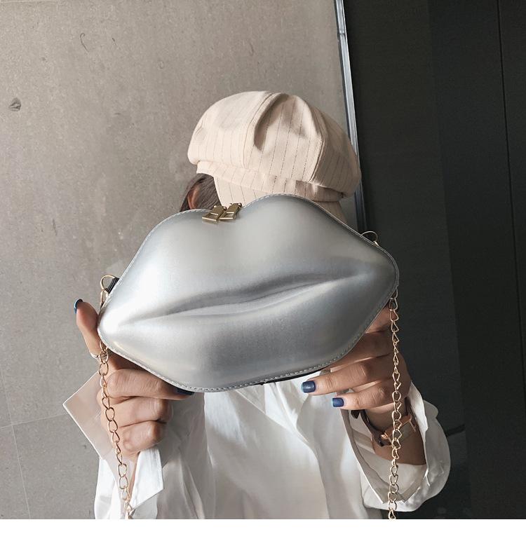 Product Introduction of Fashion Korean style chain lip small bag ins super hot women's bag all-match mini shoulder messenger bag 19