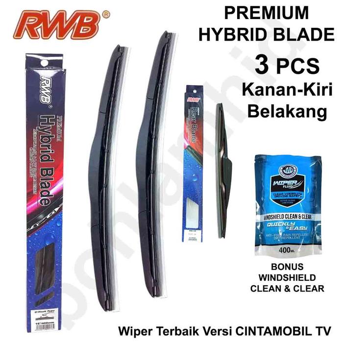 Gambar WIPER RWB HYBRID XENIA 2 3Pcs (kn-kr dan blkg) BEST WIPER TECHNOLOGY dari bohlamhid Kota Tangerang Tokopedia