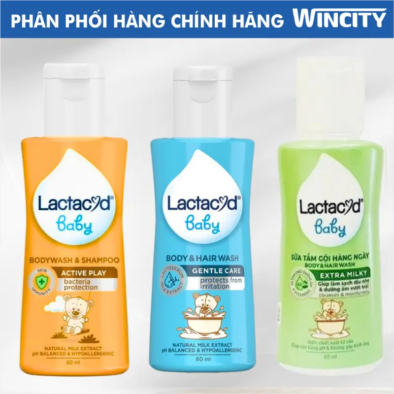 Lactacyd sữa Tắm gội cho trẻ - chai 60ml (HSD 2026-2027)