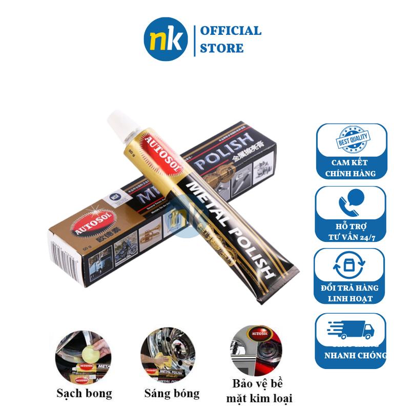 Giá sỉ Kem đánh bóng kim loại viền đt phone inox đánh bóng sơn lư đồng Autosol Metal Polish 50g - Làm Sạch viền điện thoại