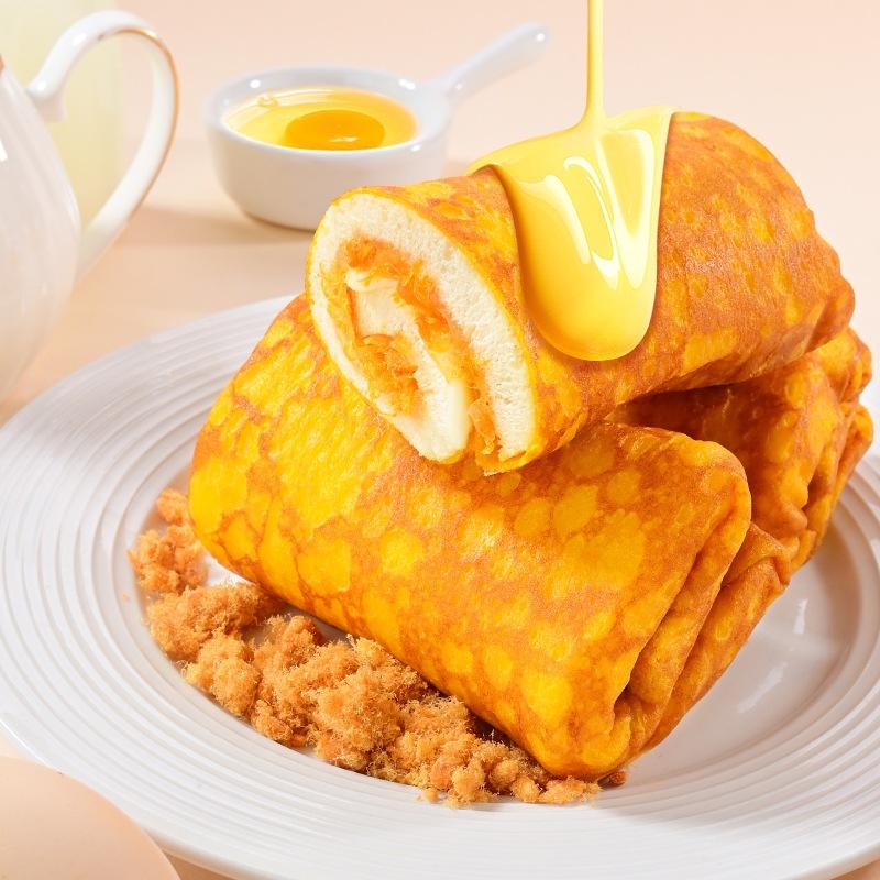 Bánh mì cuộn vỏ trứng chà bông sốt kem XINGERA (1 ký 15 bánh) -Món Điểm Tâm Mới Đầy Dinh Dưỡng Cho Mọi Nhà - Snack, Ăn Vặt Food Thức Ăn Cake ăn vặt ngon rẻ food 5