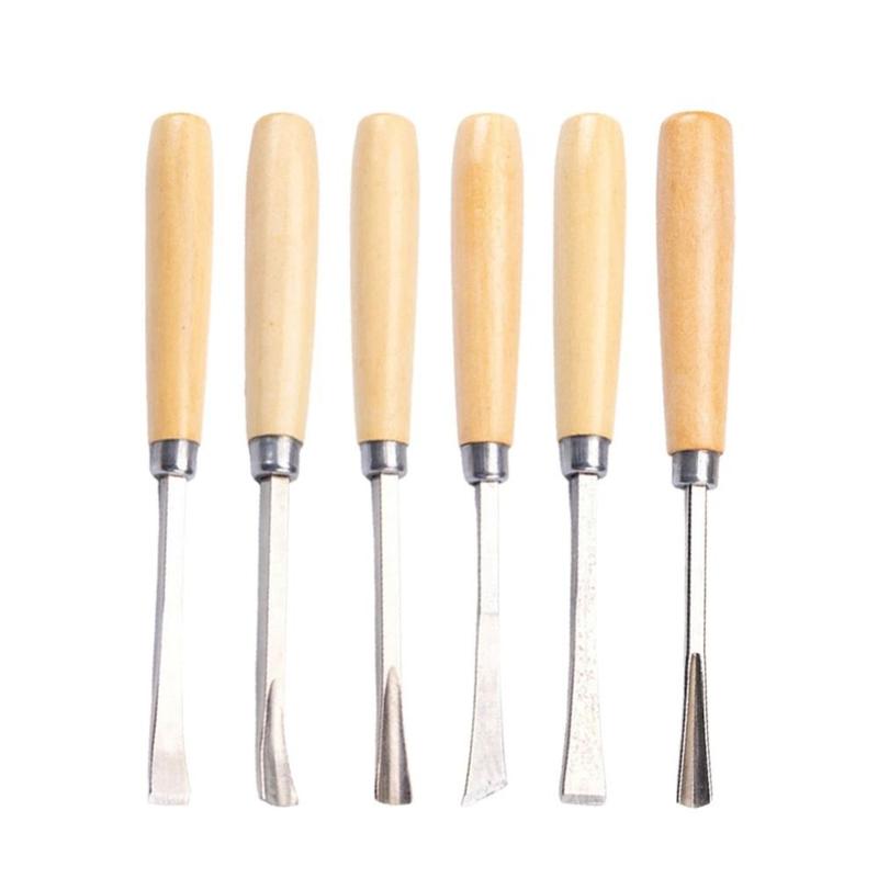 Product Introduction of Set Pahat Kayu, 6PCS, Bahan Keluli dan Kayu Baharu, Alat Tangan untuk Ukiran dan Kraf, Pahat Kayu Tahan Lama, Sesuai untuk DIY 10