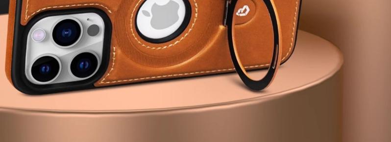 Product Introduction of Magnetic Phone Case, Luxurious Genuine Leather, Suitable for iPhone 12 13 14 15 16 Pro Max and 14 15 16 Plus, Magnetic Safety Protective Case, with P-shaped Fixing Ring, Stand Logo, Cut-out Back Cover 11