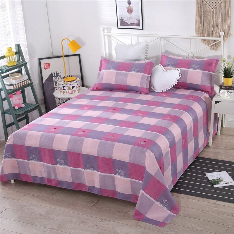 Product Introduction of [Diagonal] Clearance Bed Sheet Single Piece 100% Skin-Friendly Double Single Kang Sheet All-Season Universal Student Dormitory Pillowcase 14