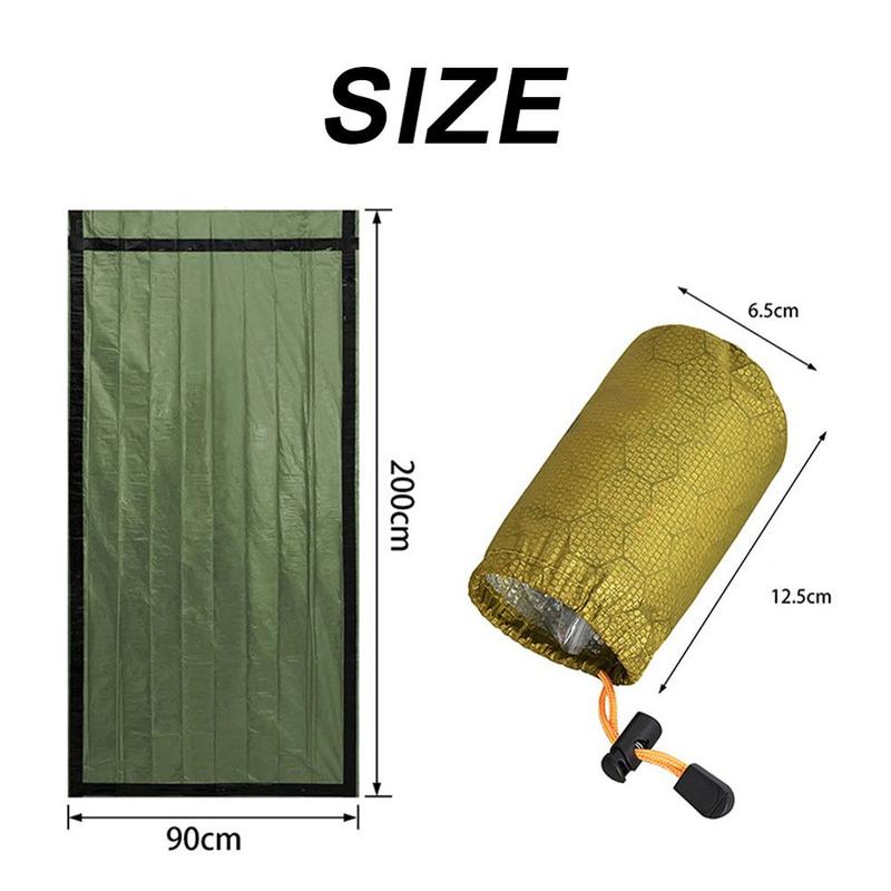 KGD848 Keep Warm Windproof Portable Storage Bag Compression Stuff Sack Waterproof Survival Equipment Compression Pack Sleeping Bags Survival Sleeping Bag Emergency Sleeping Bag Outdoor Bivvy 2