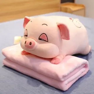 Chăn gối văn phòng Mền Gối Heo 3 Trong 1 Kích Thước Mền 1*1,7m 2