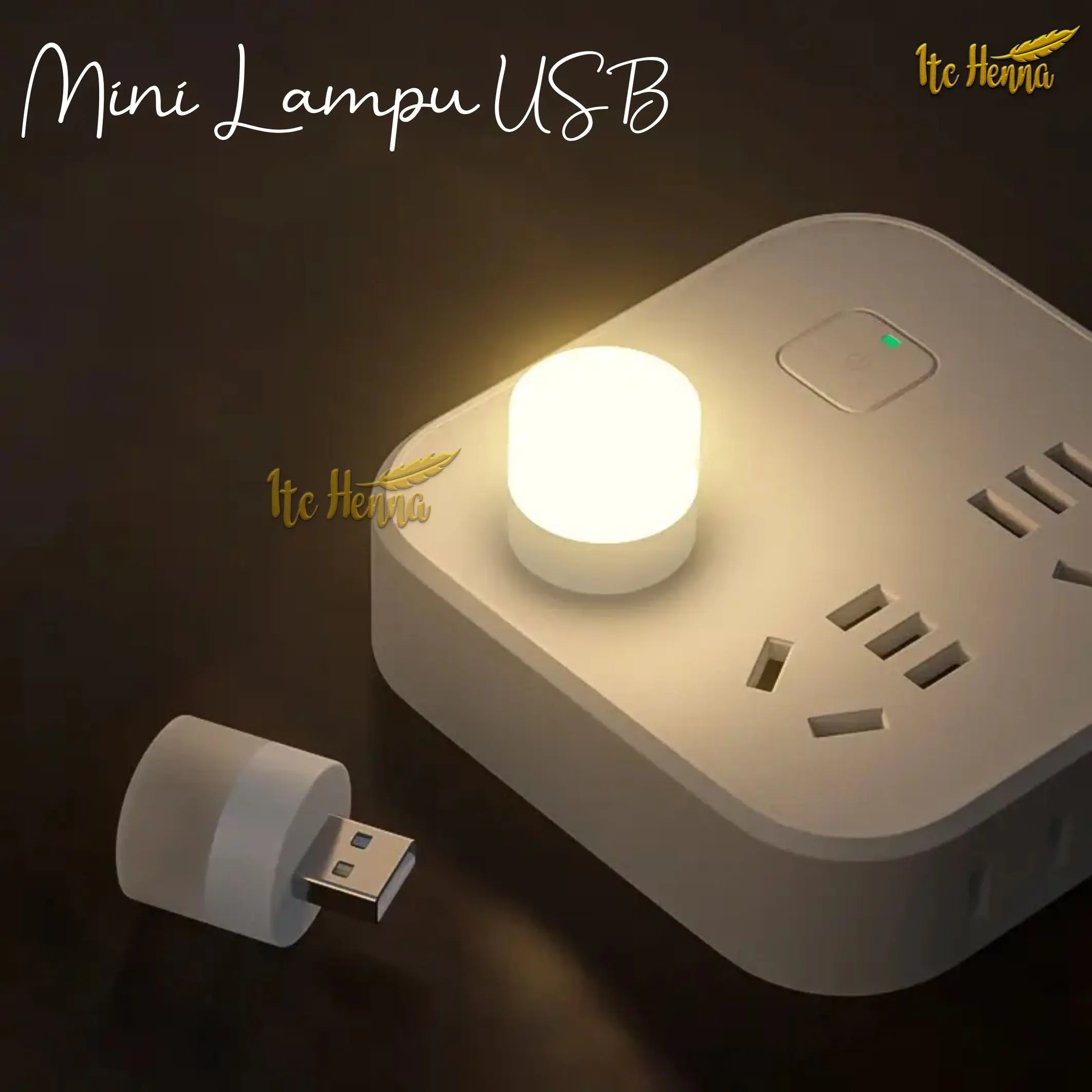 Lampu LED USB Mini Night Light Lampu Baca Tidur Travel Portable Kecil