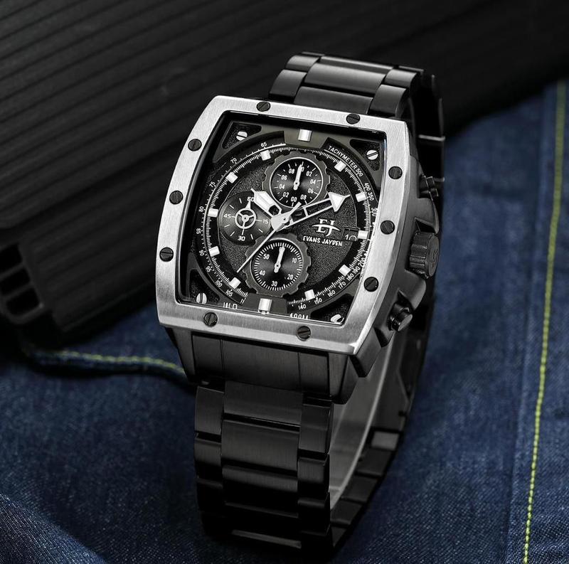 DISKON   Jam Tangan Evans Jeyden 9463-1 Rantai Stailess Chrono Water Resist Cod Watches 1