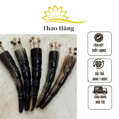 Cây Ấn Huyệt Massage Sừng Trâu Đen 5 Bi massge