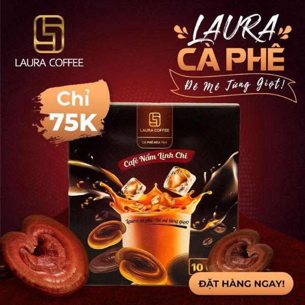 [2 Hộp] Cafe Laura Nhật Kim Anh Đông Trùng + Nấm Linh Chi 1