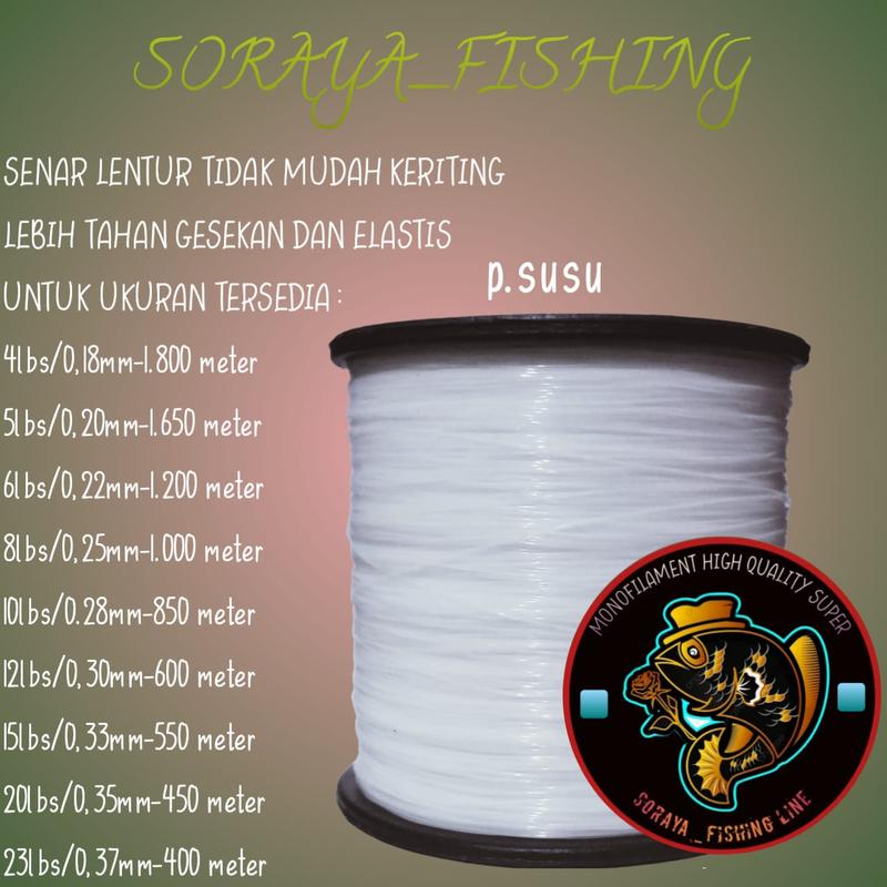SENAR PANCING KECIL SUPER KUAT 50 KG ANTI KERITING DAN MUDAH TENGGELAM 7