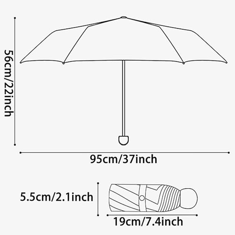 Mini Umbrella with Box, 1 Count Portable Foldable Umbrella, Lightweight Umbrella for Outdoor Sports, Portable Mini Umbrella for Women & Men 1