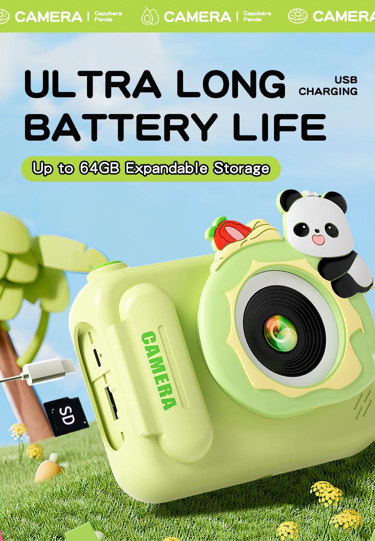 Product Introduction of Factory Direct Sales Customized Modified Children Panda Camera Toy Boy Cartoon Digital Polaroid Cross-Border Toy 5