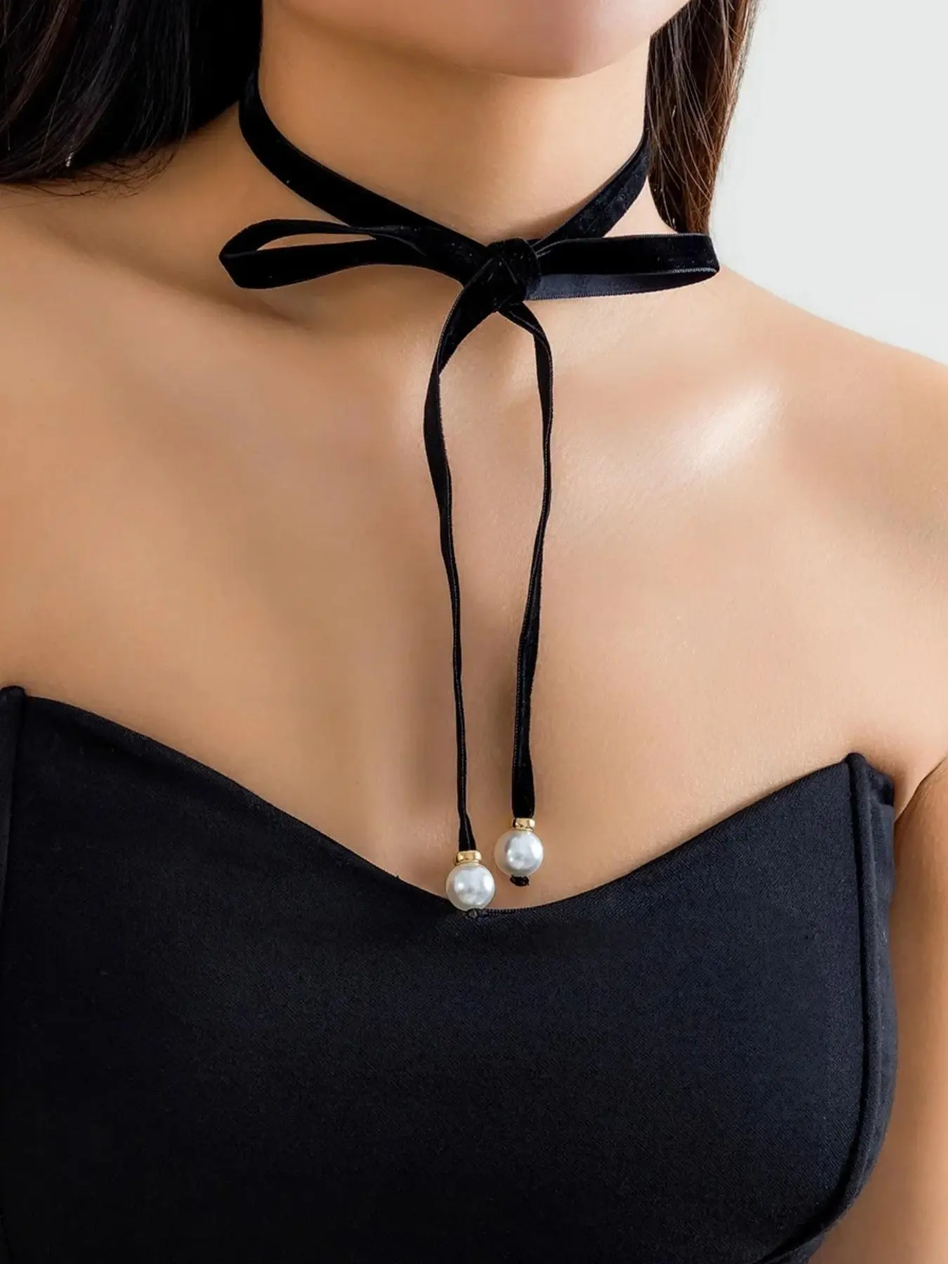 Women's Elegant Faux Pearl Decorated Bowknot Design Necklace, Fashion Jewelry for Party, Daily Clothing Decor, Trendy All-match & Exquisite Jewelry for Birthday Gift
