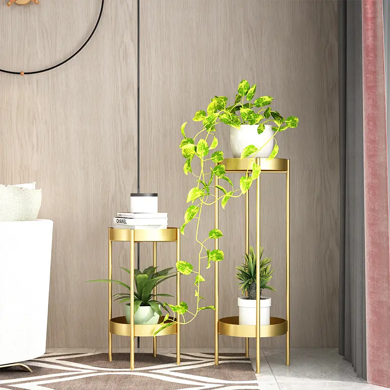 Giá để hoa ban công nhiều tầng sang trọng nhẹ trong nhà phòng khách cao cấp giá để đồ đứng trên sàn củ cải xanh giá để chậu hoa mọng nước bằng sắt 1