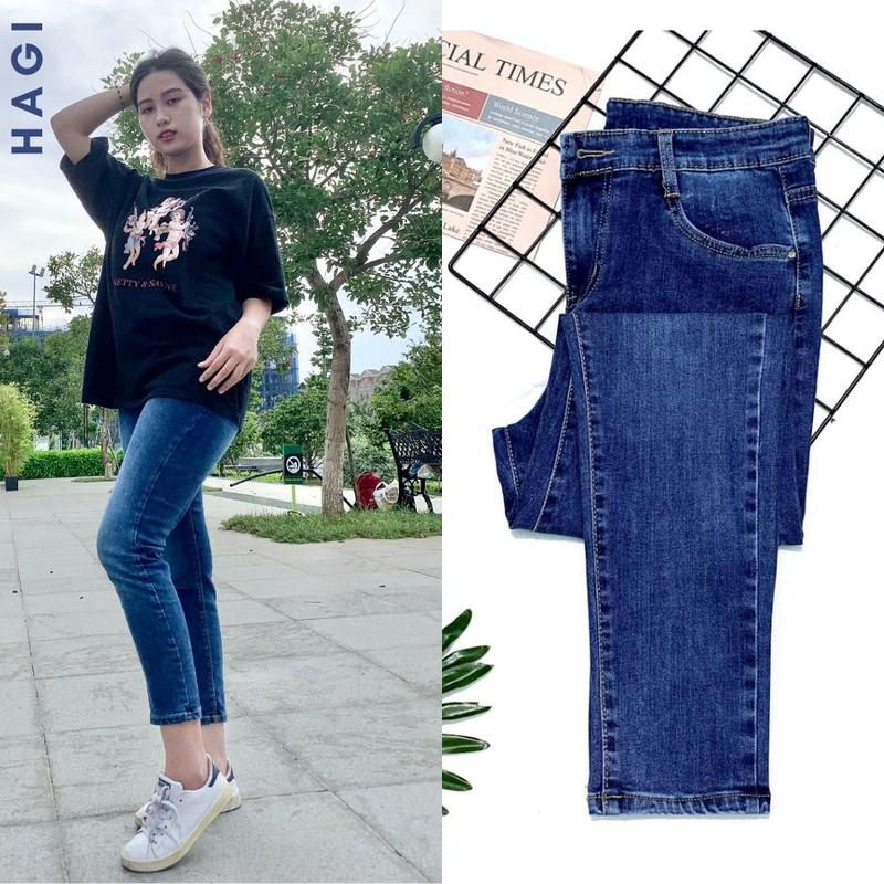 Quần jean nữ 9 tấc lưng cao bigsize 48-92 kg chất vải co giãn tốt GOZ-JEANS ,chiều dài 83-90 ,quần bò lửng bigsize nữ dáng skinny Pants Women quansuong namlun